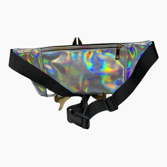 Iridescent Rainbow Holographic Belt Bag Fanny/Waist Pack - Picture 4 of 4